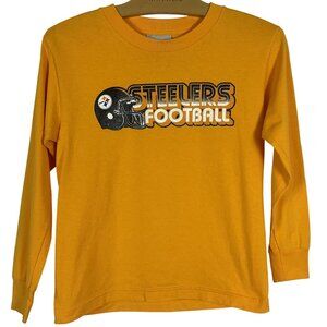 Pittsburgh Steelers Youth Small Long Sleeve T-Shirt | Reebok | 100% Cotton NFL